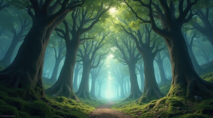 Fototapeta premium Upside-Down Forest in the Sky