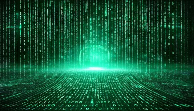 digital binary encrypted code matrix background