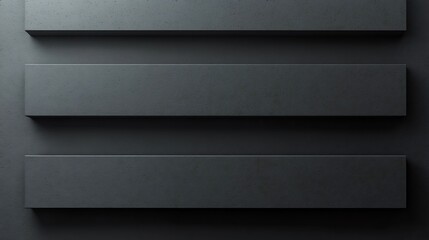 Fototapeta premium Dark Grey Horizontal Stripes Minimalist Background. AI Generated