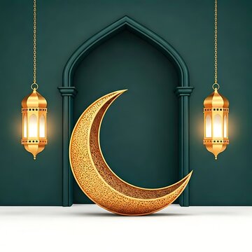 Islamic wallpaper and mosque sign imahe white background.