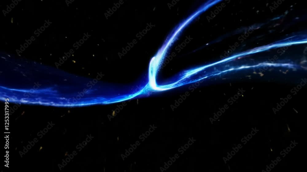 Poster single energy pulse building with enormous force and generating intense glowing energy output