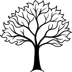 Obraz premium Intricate Tree Linework for Digital Art