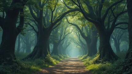 Naklejka premium Enchanted Forest Doors to Other Worlds