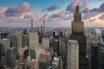Naklejka premium Aerial view of Manhattan, New York.