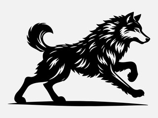 Wolf Silhouette Vector Illustration