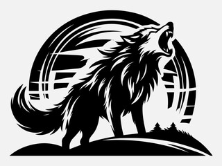 Wolf Silhouette Vector Illustration