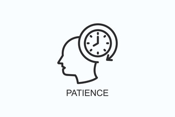 Patience Icon Or Logo Isolated Illustration