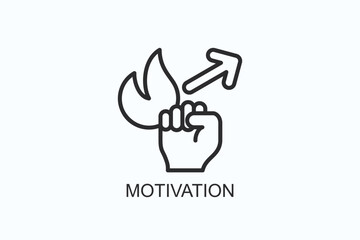 Motivation Icon Or Logo Isolated Illustration