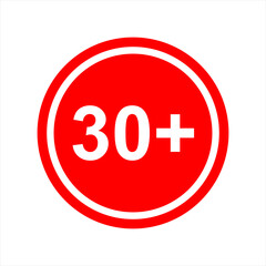 Vector icon for 30+ age group