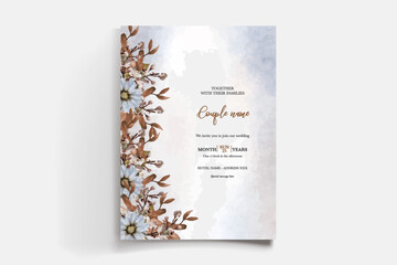 BRIDAL SHOWER FLORAL INVITATION TEMPLATE