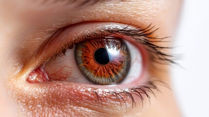 Fototapeta premium Close-up of a Human Eye: A Detailed Macro Photograph