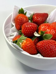 strawberries in a bowl