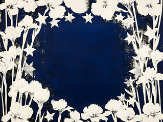 Obraz premium Bold Minimalistic Flower Border