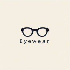 Stylish Eyewear Brand Logo Design with Trendy Glasses and Sleek Font