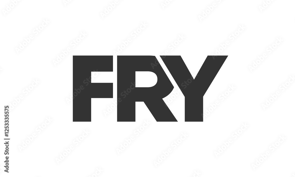 Poster fry logo design template with strong and modern bold text. initial based vector logotype featuring s