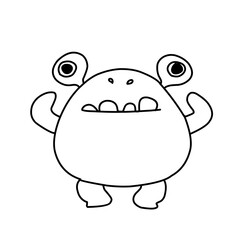 Big set of cartoon monsters
