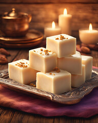 milk, burfi, delight, dessert, sweet, Indian, traditional, creamy, delicious, festive, rich, fudge, homemade, sugary, indulgent, mithai, dairy, soft, smooth, flavorful, aromatic, tasty, celebration, t
