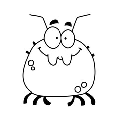 Big set of cartoon monsters