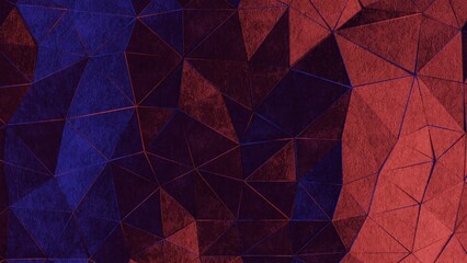 Abstract Minimalist Geometric Background Red & Blue - 3D rendering