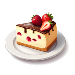 Abstraction. Dessert on a plate.