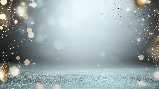 Elegant abstract background with bokeh lights and sparkles, perfect for festive or celebratory designs.