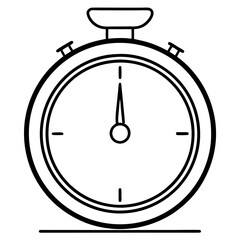 Line Art Illustration Exam Timer