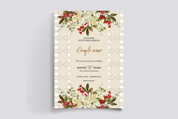 BRIDAL SHOWER FLORAL INVITATION TEMPLATE