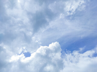 Beautiful blue sky with clouds. Sky background
