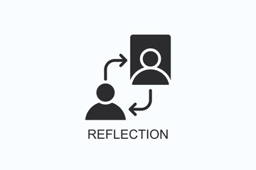 Reflection Icon Or Logo Isolated Illustration