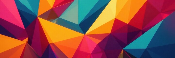 Fototapeta premium Bold angular shapes, vibrant color blocking High contrast, geometric textile design , print, sharp