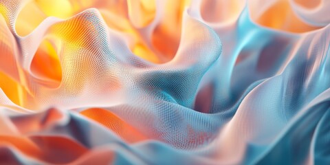 Obraz premium abstract visual with 3D effects, incorporating dynamic textures and subtle gradients to create a modern and captivating representation of three-dimensional complexity
