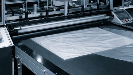 Industrial machine for producing and printing polyethylene bags and packaging for food and...