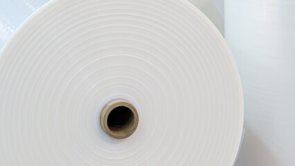 Polyethylene film roll for industrial polyethylene bag making and printing machine. Industrial...