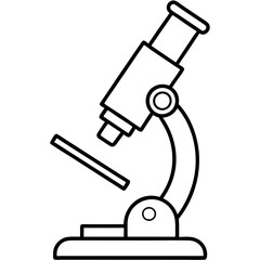 Microscope Outline Art Vector