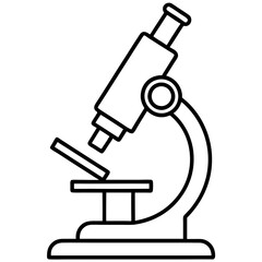 Microscope Outline Art Vector