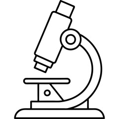 Microscope Outline Art Vector