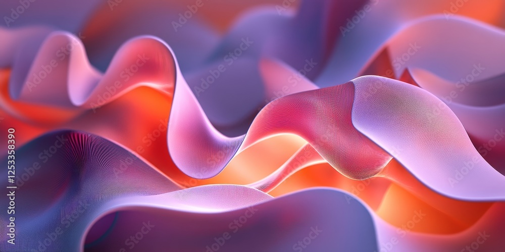 Aufkleber abstract image featuring 3D forms, using dynamic shapes and subtle shading to produce a visually captivating design that highlights the depth and complexity of three-dime