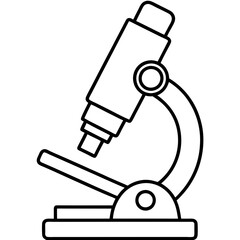 Microscope Outline Art Vector
