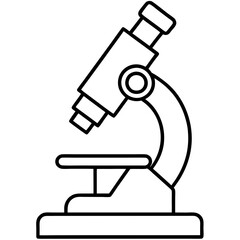 Microscope Outline Art Vector
