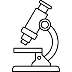 Microscope Outline Art Vector