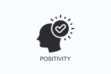 Positivity Icon Or Logo Isolated Illustration
