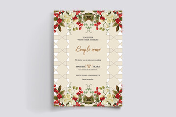 BRIDAL SHOWER FLORAL INVITATION TEMPLATE