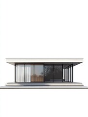 Modern Minimalist Home: A stunning, minimalist home, characterized by sleek lines, expansive glass walls, and a flat roof, embodies modern architectural elegance and simplicity.