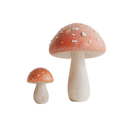 a couple of mushrooms sitting next to each other