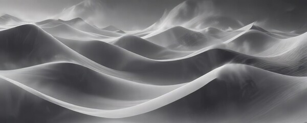 Fototapeta premium Abstract Gray Wave Background with Hazy Effect, background, effect, abstract