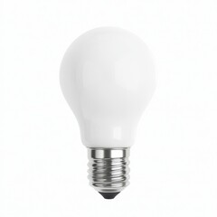 A light bulb, household utility, LED design, white and silver, isolated on white background