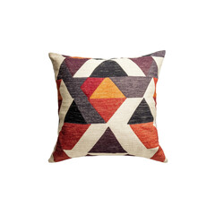Colorful Geometric Pattern Throw Pillow with Vibrant Accents
