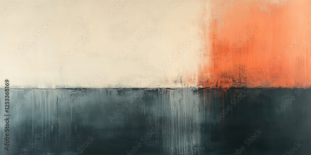 Fototapete abstract artwork showcasing the beauty of simple color palettes within a minimalist framework, using subtle and harmonious colors to create a sophisticated and visually b