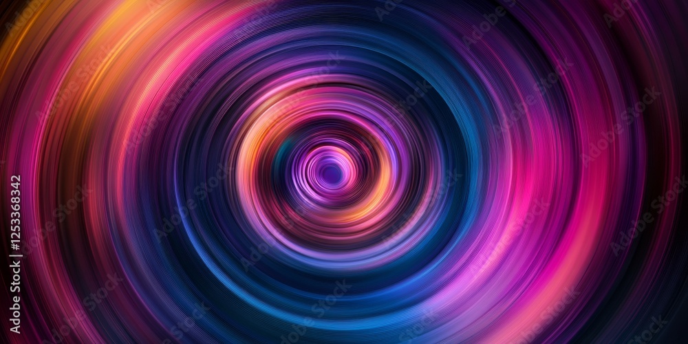 Aufkleber abstract image featuring radial gradients with a focus on smooth and circular color transitions emanating from a central point, blending hues to produce a visually captiv