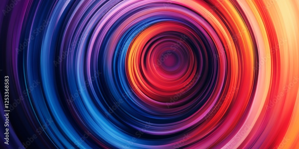 Aufkleber abstract image featuring radial gradients with a focus on smooth and circular color transitions emanating from a central point, blending hues to produce a visually captiv